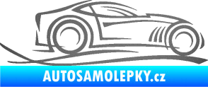 Samolepka Sportovní auto 002 pravá grafitová metalíza