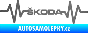 Samolepka Srdeční tep 024 škoda grafitová metalíza