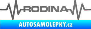 Samolepka Srdeční tep 032 rodina grafitová metalíza