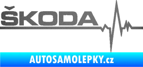 Samolepka Srdeční tep 034 levá Škoda grafitová metalíza
