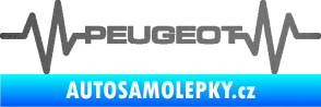 Samolepka Srdeční tep 053 Peugeot grafitová metalíza