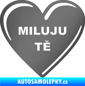 Samolepka Srdíčko 015 miluju tě grafitová metalíza