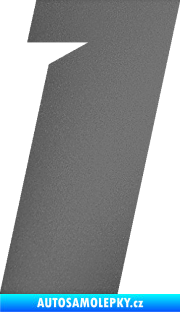 Samolepka Startovní číslo 1 typ 6 grafitová metalíza