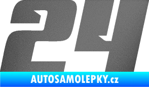 Samolepka Startovní číslo 24 typ 6 grafitová metalíza