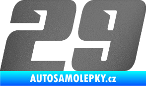 Samolepka Startovní číslo 29 typ 6 grafitová metalíza