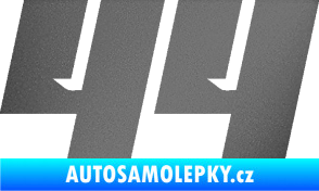 Samolepka Startovní číslo 44 typ 6 grafitová metalíza
