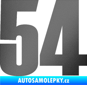Samolepka Startovní číslo 54 typ 2   grafitová metalíza