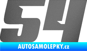 Samolepka Startovní číslo 54 typ 6 grafitová metalíza