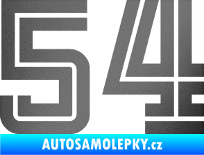 Samolepka Startovní číslo 54 typ 7 grafitová metalíza