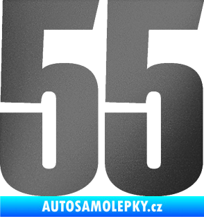 Samolepka Startovní číslo 55 typ 2   grafitová metalíza