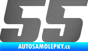 Samolepka Startovní číslo 55 typ 6 grafitová metalíza