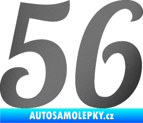 Samolepka Startovní číslo 56 typ 3 grafitová metalíza