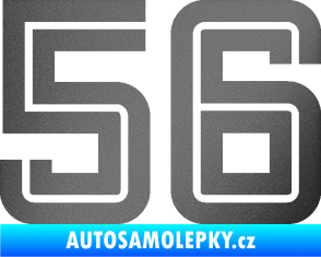 Samolepka Startovní číslo 56 typ 7 grafitová metalíza