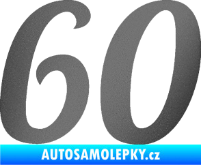 Samolepka Startovní číslo 60 typ 3 grafitová metalíza