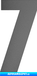 Samolepka Startovní číslo 7 typ 2    grafitová metalíza