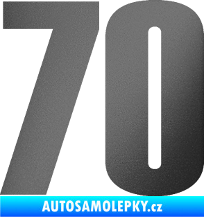 Samolepka Startovní číslo 70 typ 2         grafitová metalíza