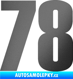 Samolepka Startovní číslo 78 typ 2         grafitová metalíza