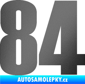 Samolepka Startovní číslo 84 typ 2    grafitová metalíza