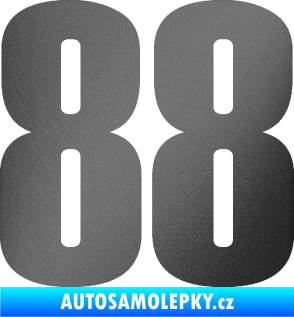 Samolepka Startovní číslo 88 typ 2        grafitová metalíza