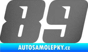 Samolepka Startovní číslo 89 typ 6 grafitová metalíza