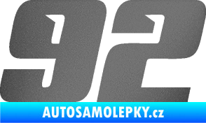 Samolepka Startovní číslo 92 typ 6 grafitová metalíza