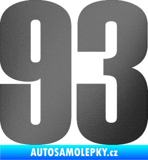 Samolepka Startovní číslo 93 typ 2   grafitová metalíza
