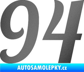 Samolepka Startovní číslo 94 typ 3    grafitová metalíza
