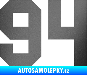 Samolepka Startovní číslo 94 grafitová metalíza