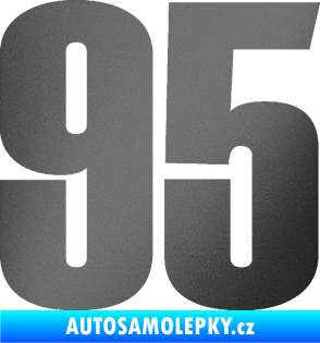 Samolepka Startovní číslo 95 typ 2     grafitová metalíza