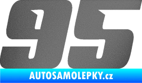 Samolepka Startovní číslo 95 typ 6 grafitová metalíza