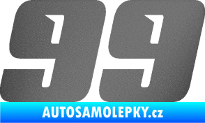Samolepka Startovní číslo 99 typ 6 grafitová metalíza