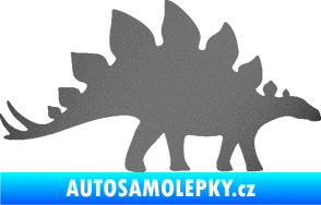 Samolepka Stegosaurus 001 pravá grafitová metalíza