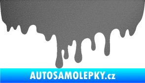 Samolepka Stékájící skvrna 001 pravá krevní cákanec grafitová metalíza
