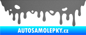 Samolepka Stékající skvrna 006 pravá grafitová metalíza