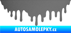 Samolepka Stékající skvrna 007 pravá grafitová metalíza
