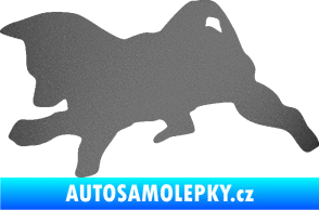 Samolepka Štěňátko 002 levá německý ovčák grafitová metalíza