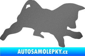 Samolepka Štěňátko 002 pravá německý ovčák grafitová metalíza