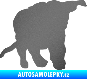 Samolepka Štěňátko 003 pravá grafitová metalíza