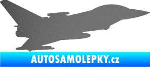 Samolepka Stíhací letoun 002 pravá grafitová metalíza