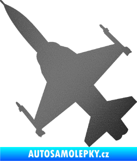 Samolepka Stíhací letoun 003 levá grafitová metalíza
