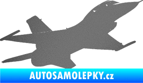 Samolepka Stíhací letoun 004 pravá grafitová metalíza