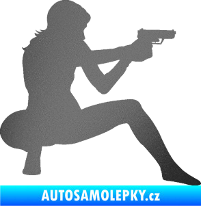 Samolepka Střelkyně 003 pravá grafitová metalíza