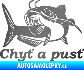 Samolepka Sumec 002 chyť a pusť levá grafitová metalíza