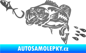 Samolepka Sumec 006 levá s návnadou grafitová metalíza