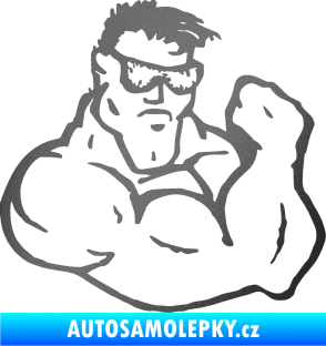 Samolepka Svalovec pravá grafitová metalíza