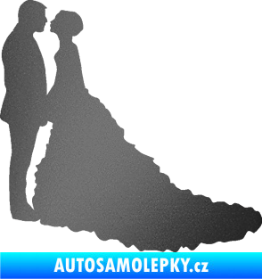 Samolepka Svatba 002 levá grafitová metalíza