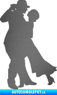 Samolepka Tanec 013 levá tango  grafitová metalíza