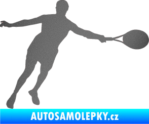 Samolepka Tenista 009 pravá grafitová metalíza