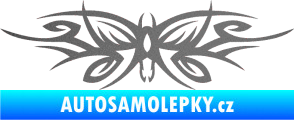 Samolepka Tetování 111 motýl grafitová metalíza