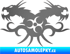 Samolepka Tetování 113 draci grafitová metalíza